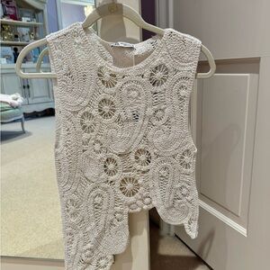 Never been worn crochet Zara top